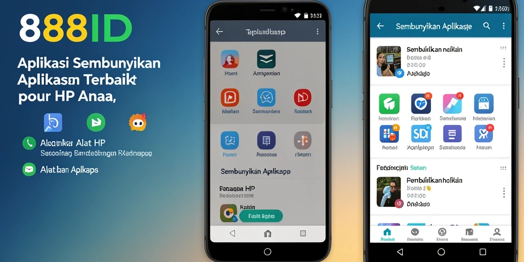Antarmuka pengguna 88ID untuk menyembunyikan aplikasi dengan mudah.