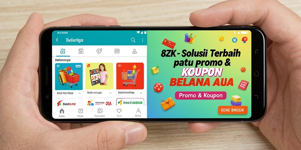Tampilan antarmuka aplikasi 8ZK dengan berbagai promo menarik.
