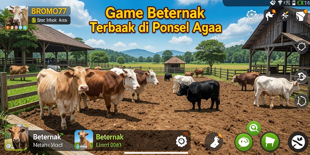 Tampilan antarmuka BROMO77 yang menarik dengan fitur Beternak.