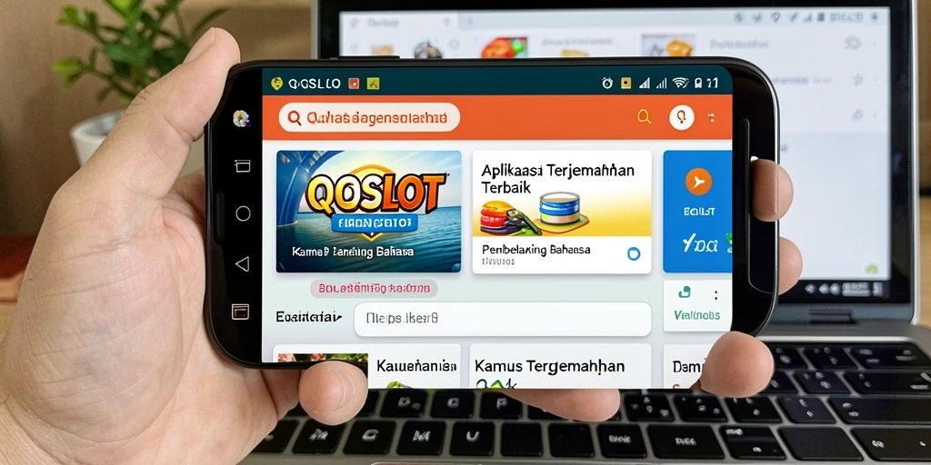 Tampilan intuitif aplikasi Kamus Terjemahan QQSLOT yang memudahkan pengguna.