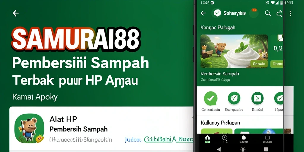 Tampilan antarmuka aplikasi Pembersih Sampah SAMURAI88 yang sederhana dan efektif.