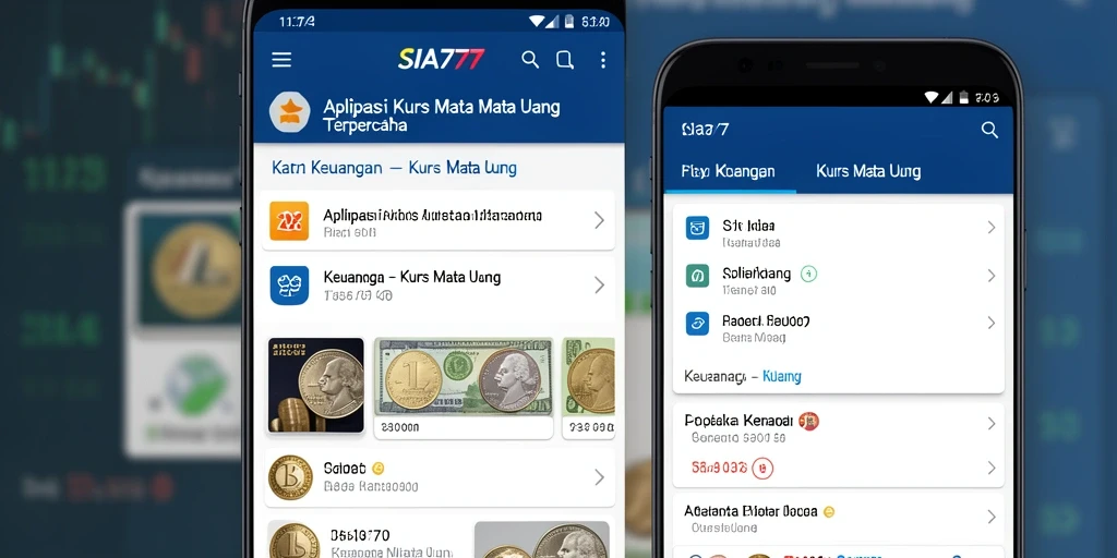 Antarmuka SIA777 yang menampilkan nilai tukar mata uang.