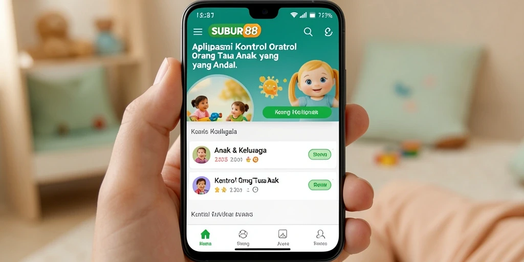 Tampilan antarmuka SUBUR88 yang menampilkan kontrol orang tua yang mudah digunakan.