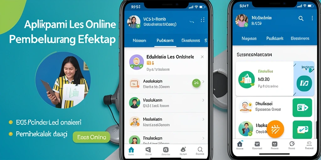Antarmuka VC5 yang menarik dan fungsional untuk les online.